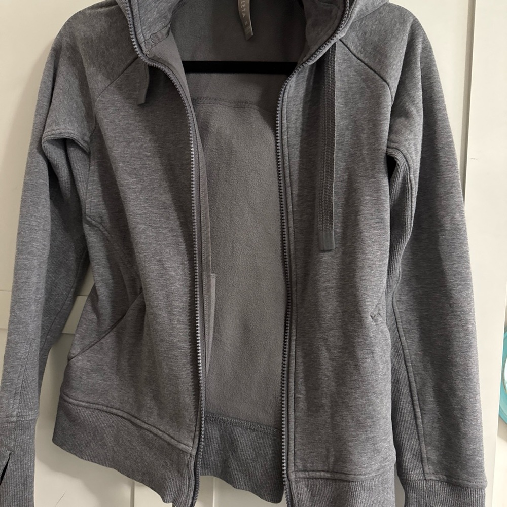 Athleta Charcoal Zip-Up Hoodie
